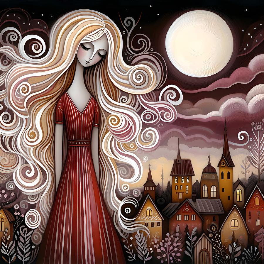 Lovely Luna Digital Art by Amy Dodd Pilkington - Pixels