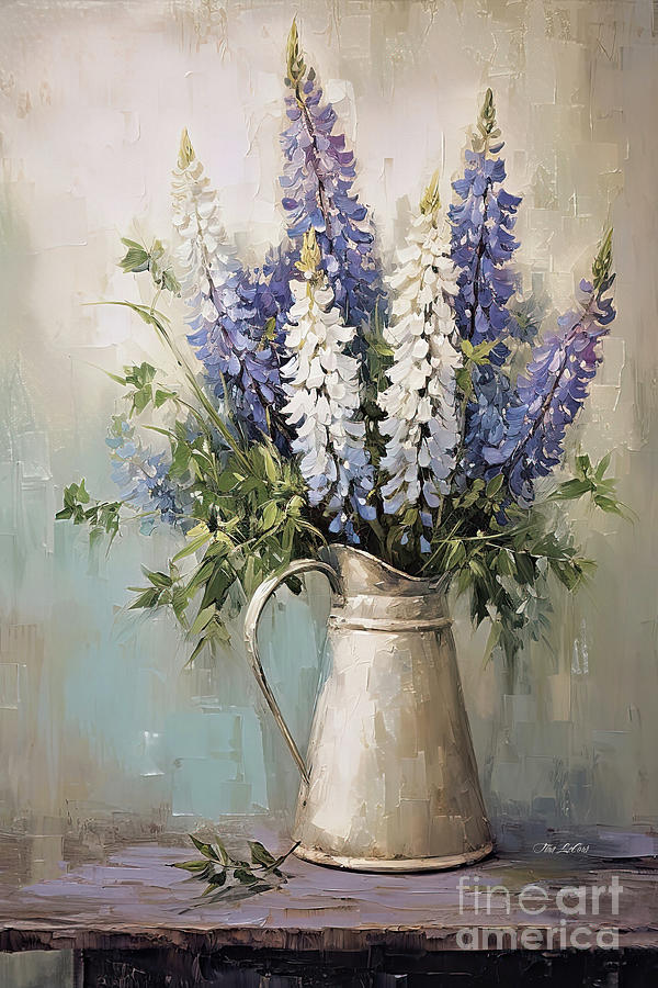 Lovely Lupines Painting by Tina LeCour
