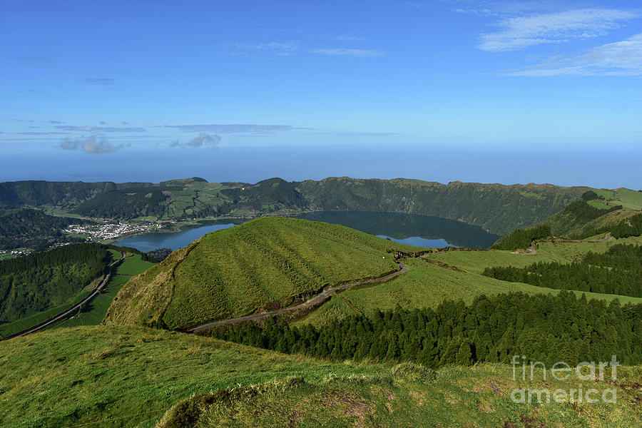 Lovely View of Blue Lake of Sete Cidades Photograph by DejaVu Designs ...