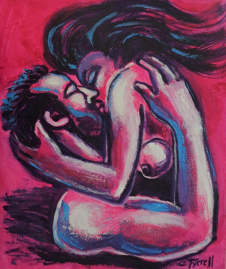 Lovers At Sunset 2 Painting by Carmen Tyrrell