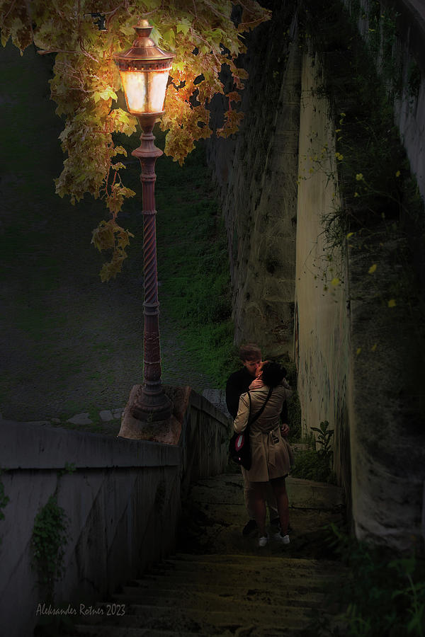 Lovers in the park #1 Photograph by Aleksander Rotner