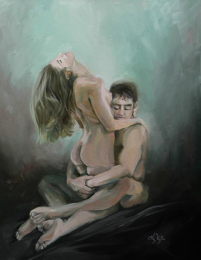 Lovers Painting by Liz Viztes