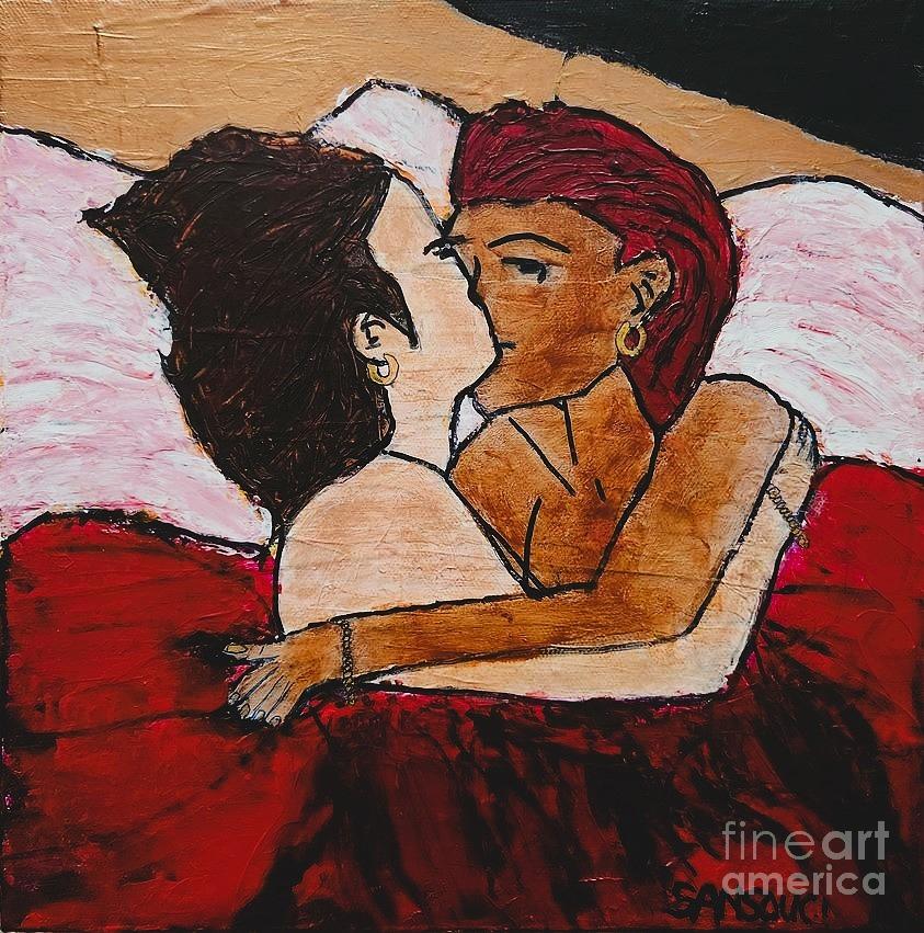 The Lovers Painting by Mark SanSouci