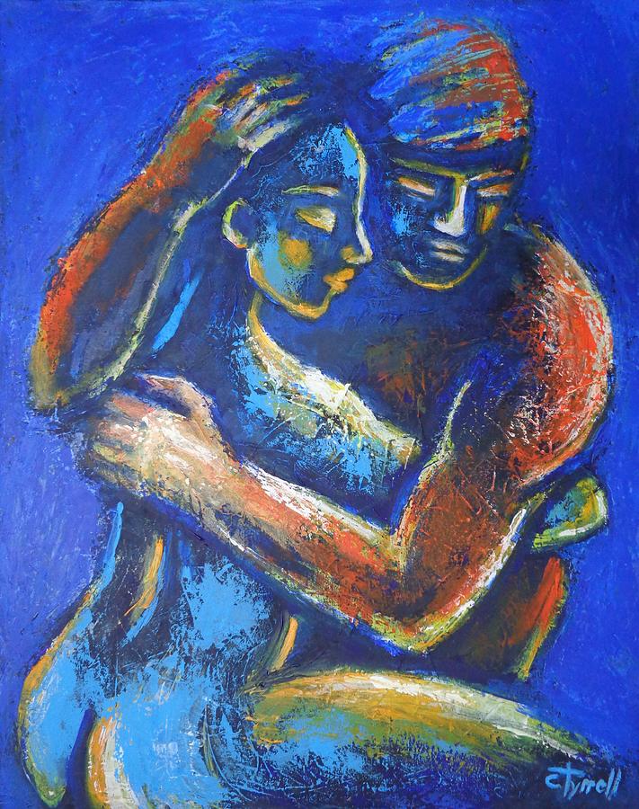 Lovers - Night Of Passion 10 Painting by Carmen Tyrrell