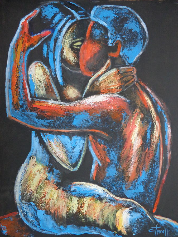 Lovers - Night Of Passion 7 Painting by Carmen Tyrrell