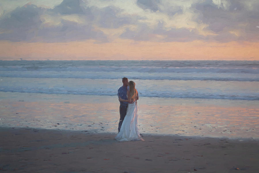 Lovers on the Beach Photograph by Alison Frank