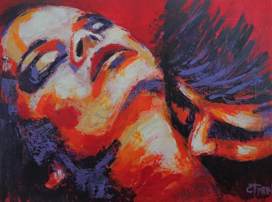 Lovers - Red - The Colour Of Love 2 Painting by Carmen Tyrrell