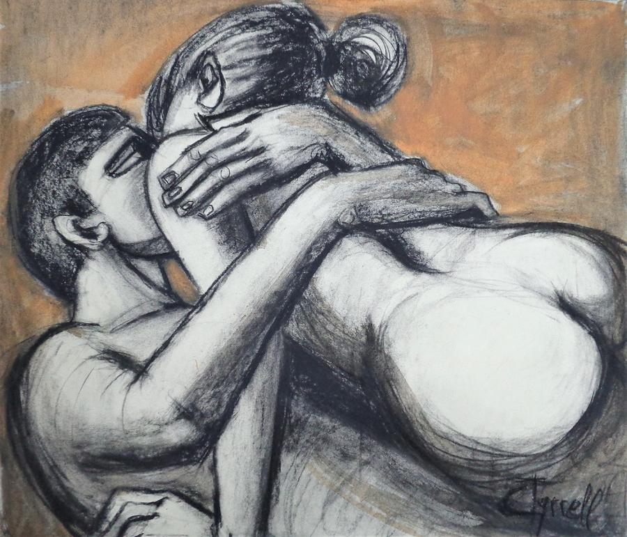Lovers - The Heat Of Love Painting by Carmen Tyrrell