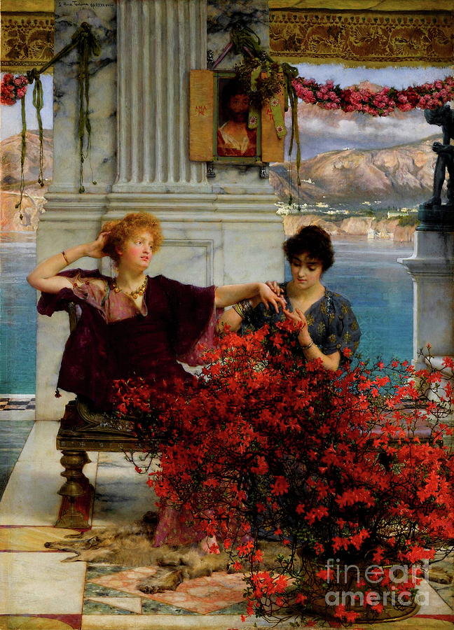 Loves jewelled fetter Painting by Lawrence Alma-Tadema
