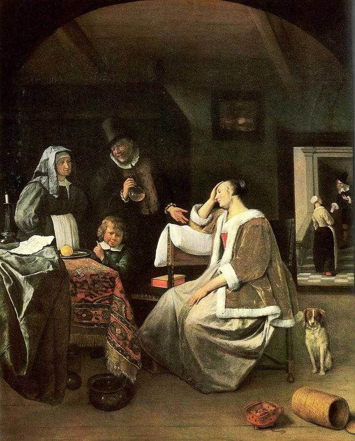 Lovesick Woman Painting by Jan Steen | Fine Art America