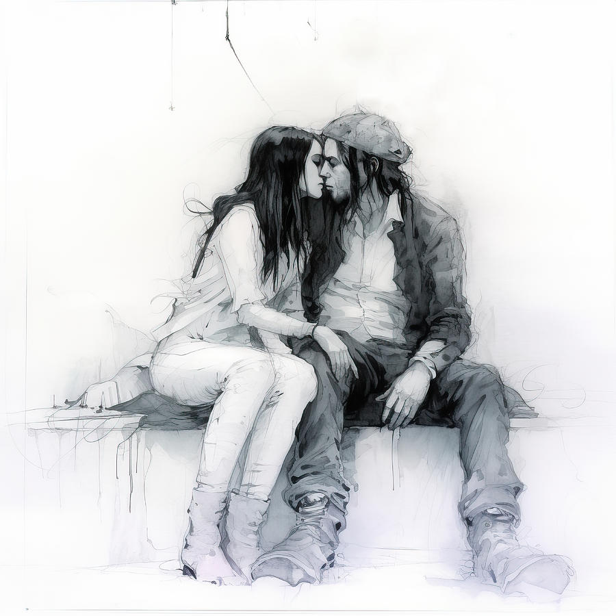 Love Couple, boy, draw, drawing, girl, love, new, pencil, romance, sketch,  HD wallpaper