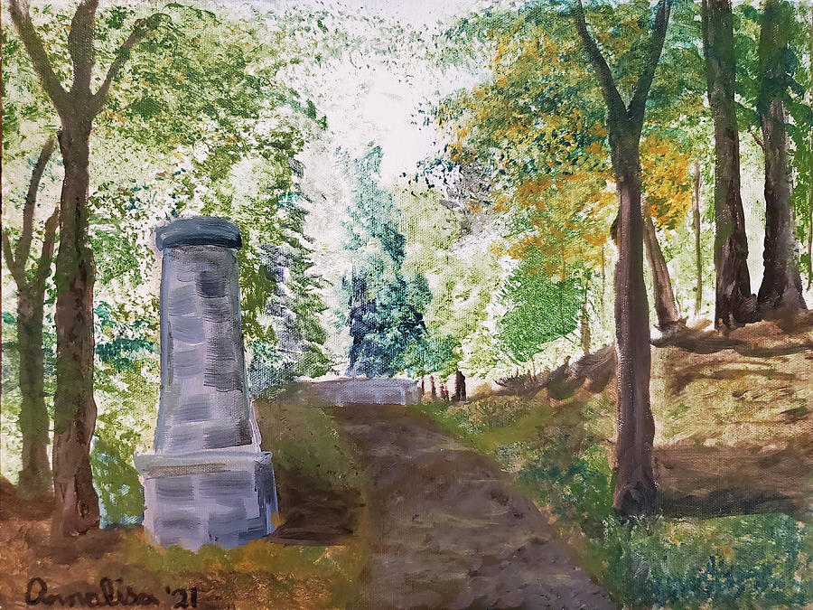 Loving Landscape Old Croton Aqueduct Painting by Annalisa Rivera-Franz