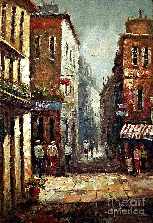 Loving narrow streets Painting by Amalia Suruceanu