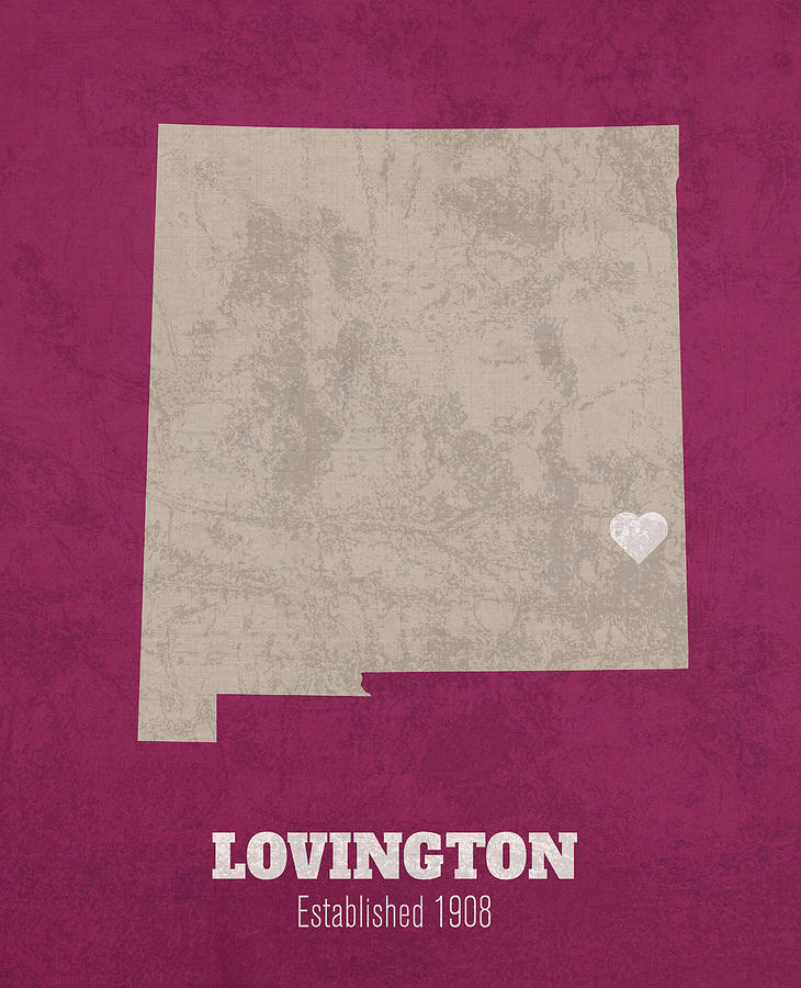 Lovington City Map Founded 1908 New Mexico State University Color