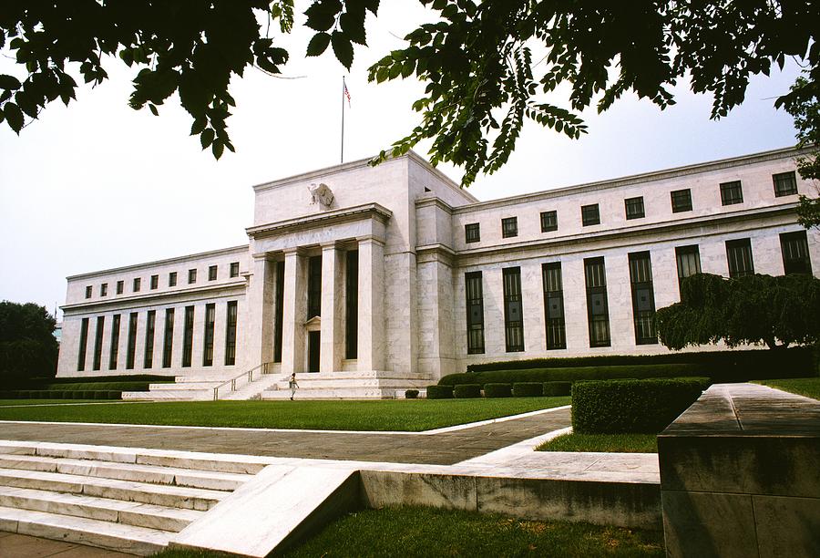 Low angle view of a government building, Federal Reserve Building, Washington DC, USA Photograph by Glowimages