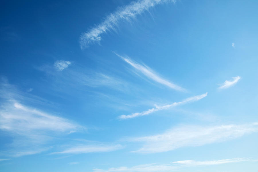 Low Angle View Of Clouds In Blue Sky Photograph by RunPhoto