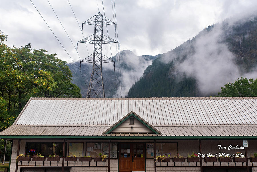 Low Clouds and High Power Lines in Newhalem Photograph by Tom Cochran