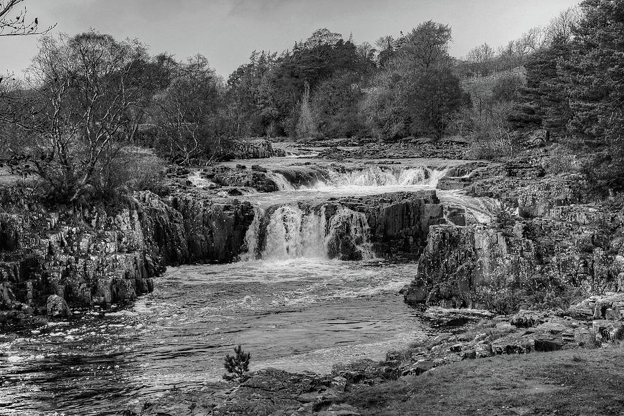Low Force Waterfall Monochrome Photograph by Jeff Townsend