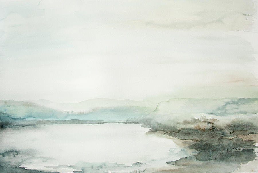 Peaceful Lake 2 Painting by Katrina Nixon