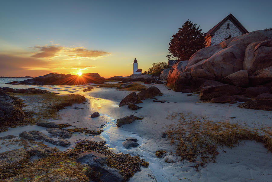Low Tide at Annisquam Lighthouse Photograph by Kristen Wilkinson