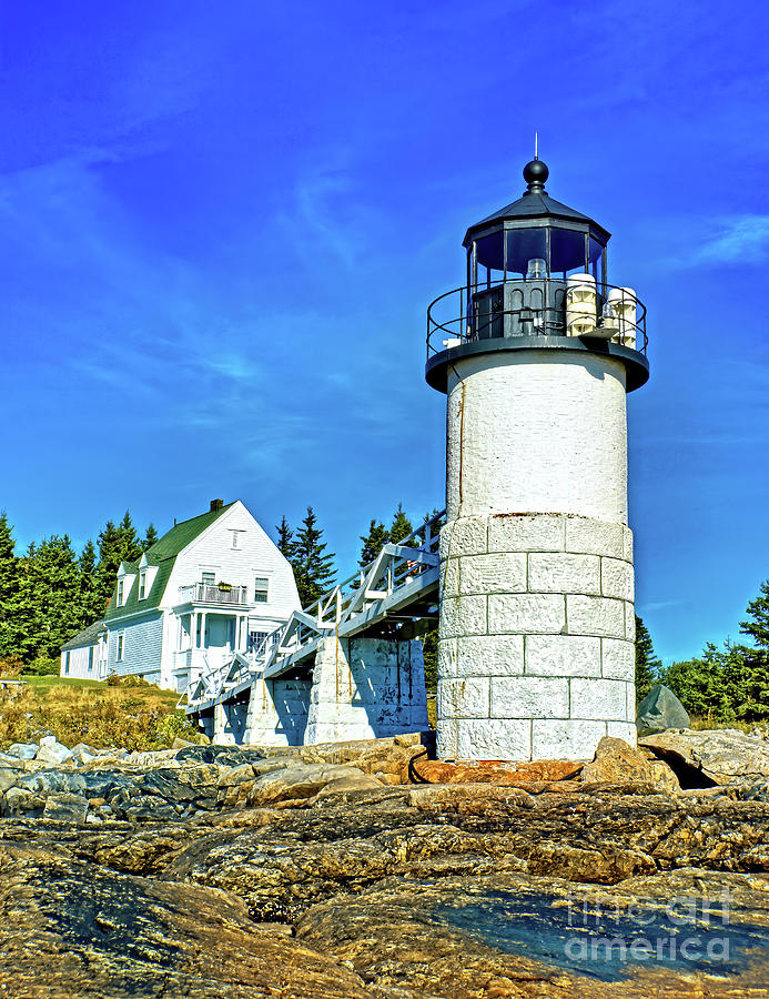 Low Tide at Marshall Point Lighthouse Photograph by Tom Watkins PVminer pixs