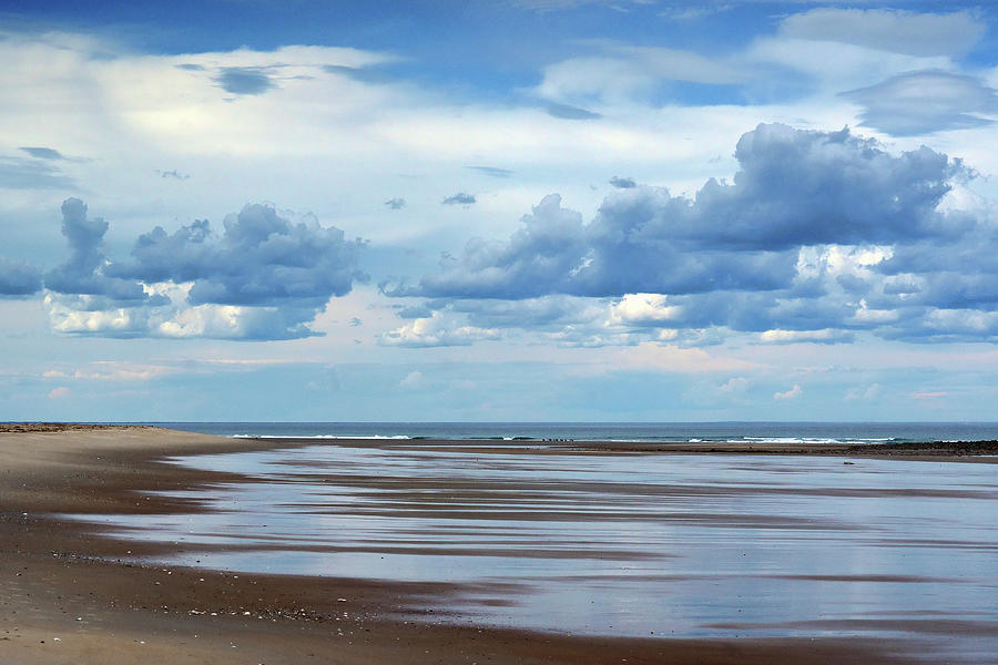 Low Tide at Plum Island - Sky and Beach Photograph by Nikolyn McDonald