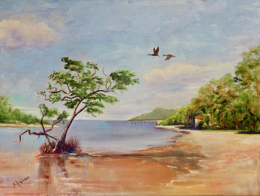 # 494 Low Tide Painting by Barbara Hammett Glover