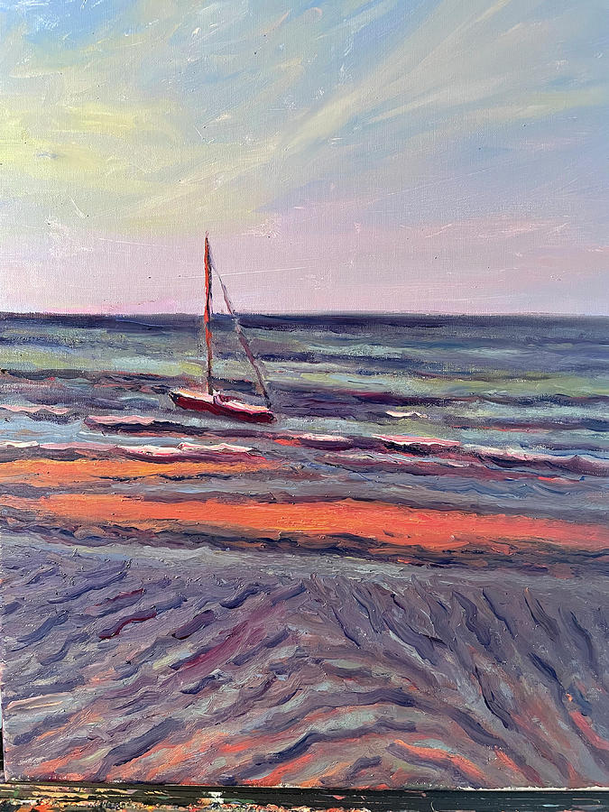 Low Tide Painting by Beth Riso