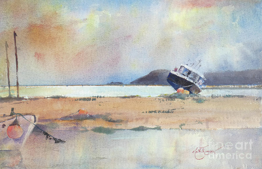 Low Tide, Dungarvan Bay Painting by Keith Thompson