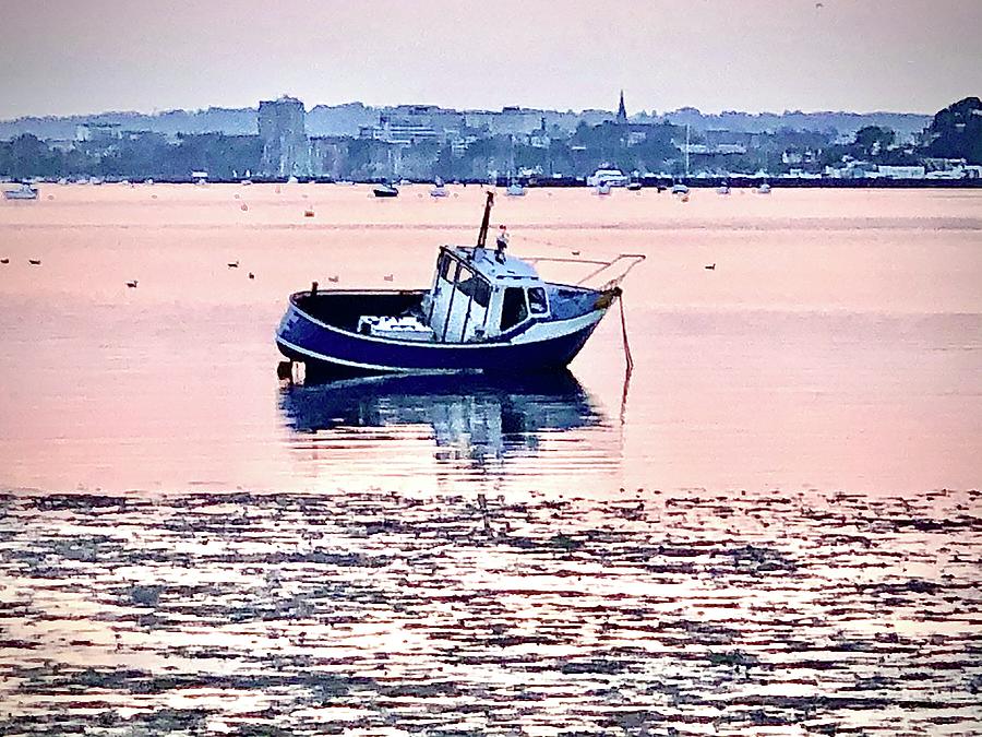 Low Tide Fishing Boat Evening Photograph by Gordon James