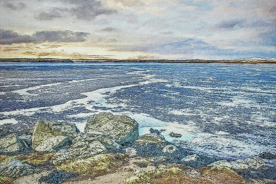 Low Tide in the Fjord Digital Art by Frans Blok