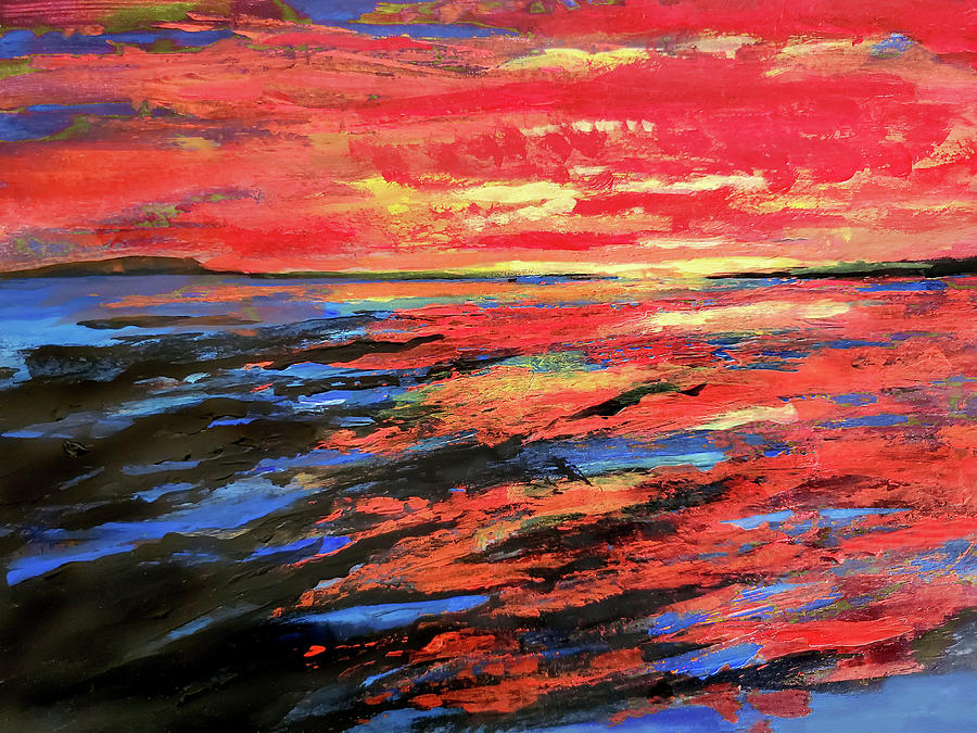 Low Tide Sunrise Painting by Sharon Williams Eng