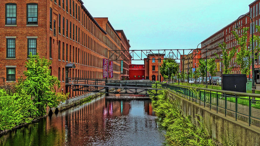 Lowell Mill Buildings And Canal Photograph