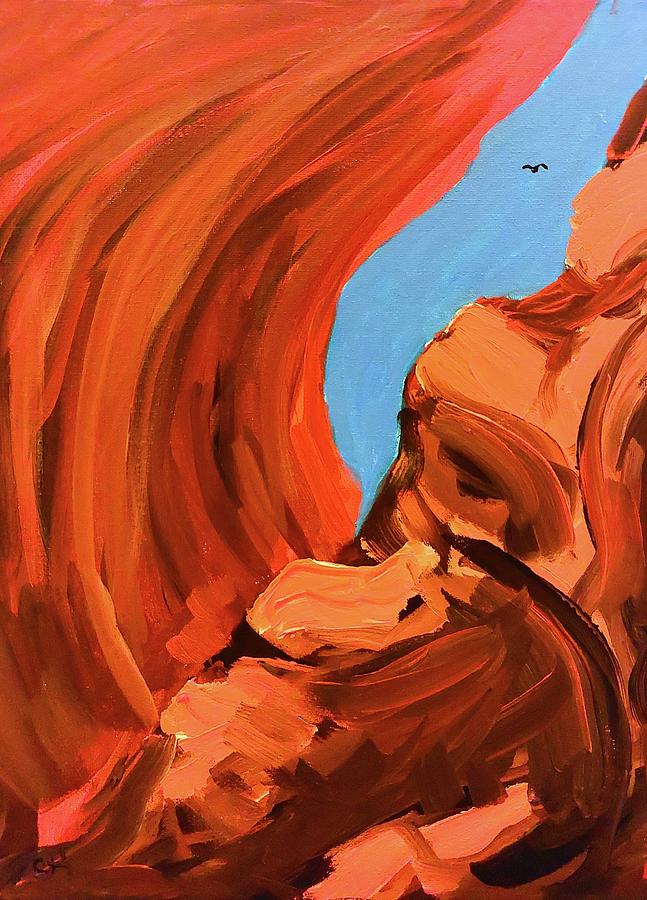 Lower Antelope Canyon Impression Painting by Chance Kafka