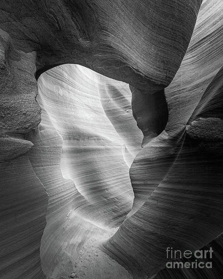 Lower Antelope Canyon in Black and White Photograph by Henk Meijer Photography