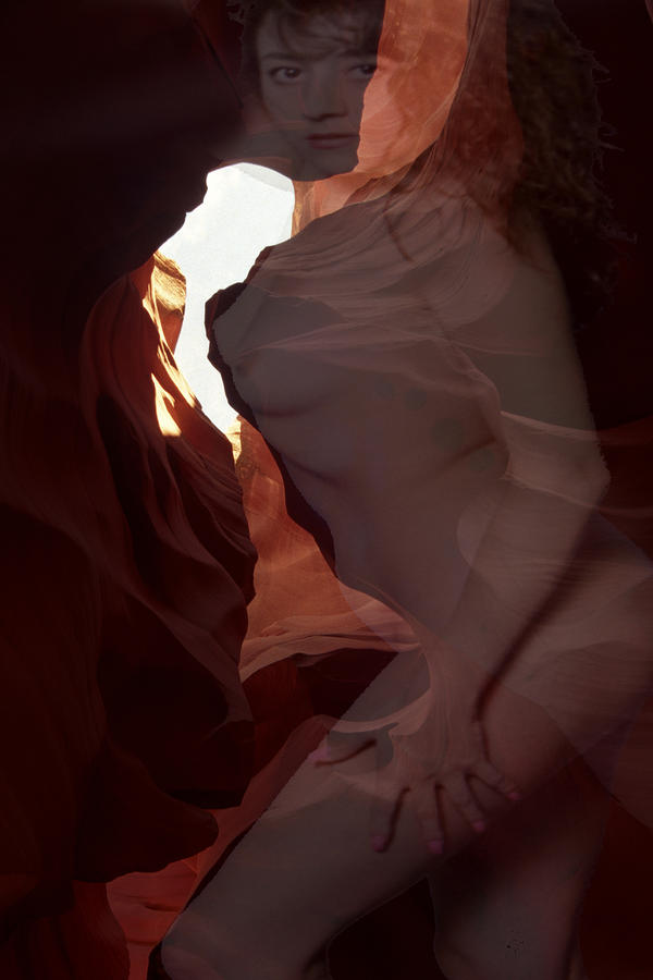 Nude Photograph - Lower Antelope Canyon Nymph 2 by Richard Henne