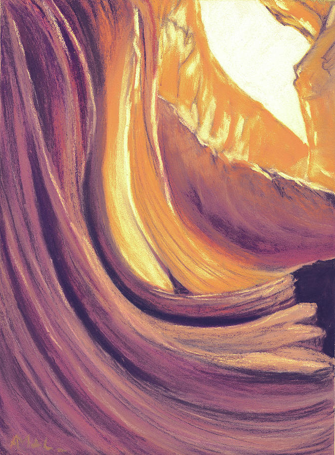 Lower Antelope Canyon - Sand Wave Painting by Anastasiya Malakhova