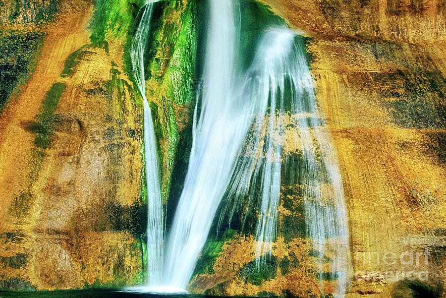 Nature Photograph - Lower Calf Creek Falls Escalante Grand Staircase Utah by Dave Welling