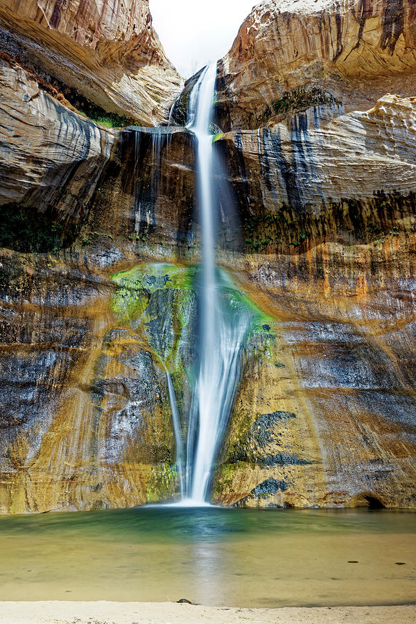 Lower Calf Creek Waterfall, vertical Photograph by Doolittle Photography and Art