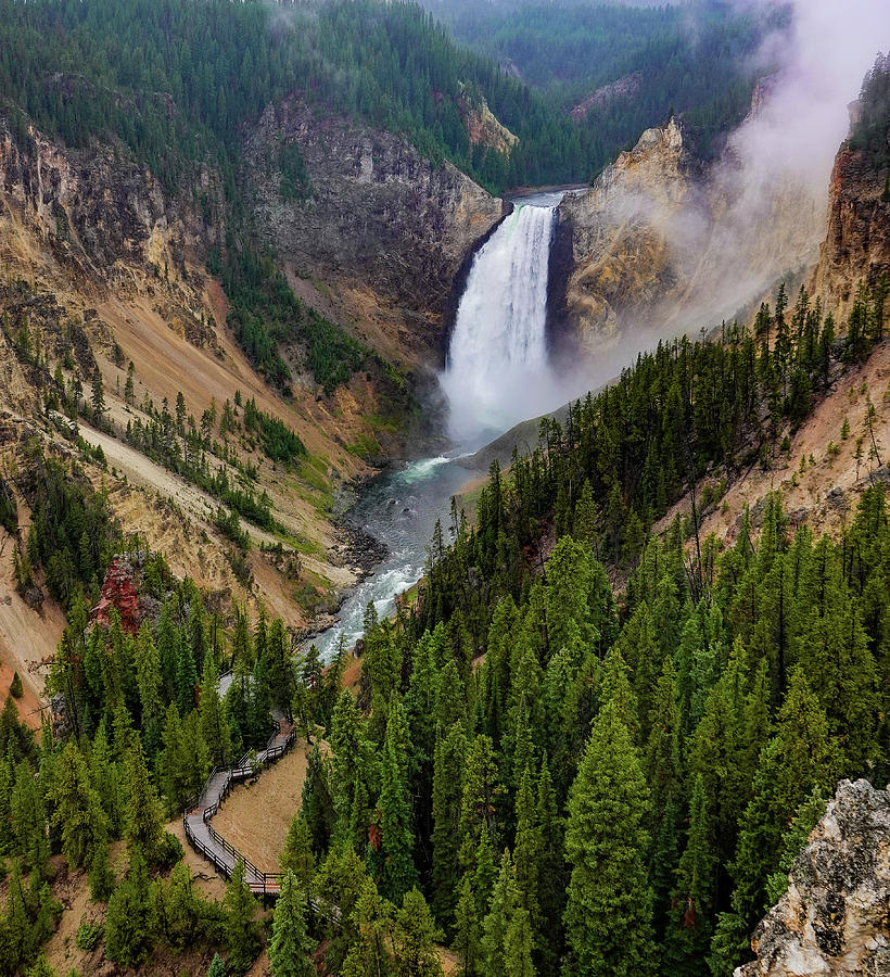 Lower Falls and Boardwalk Photograph by Julie A Murray - Fine Art America