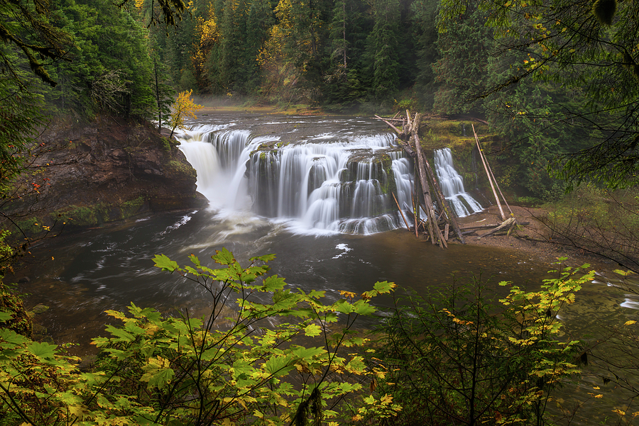 Lower Falls in Autumn Photograph by Loree Johnson