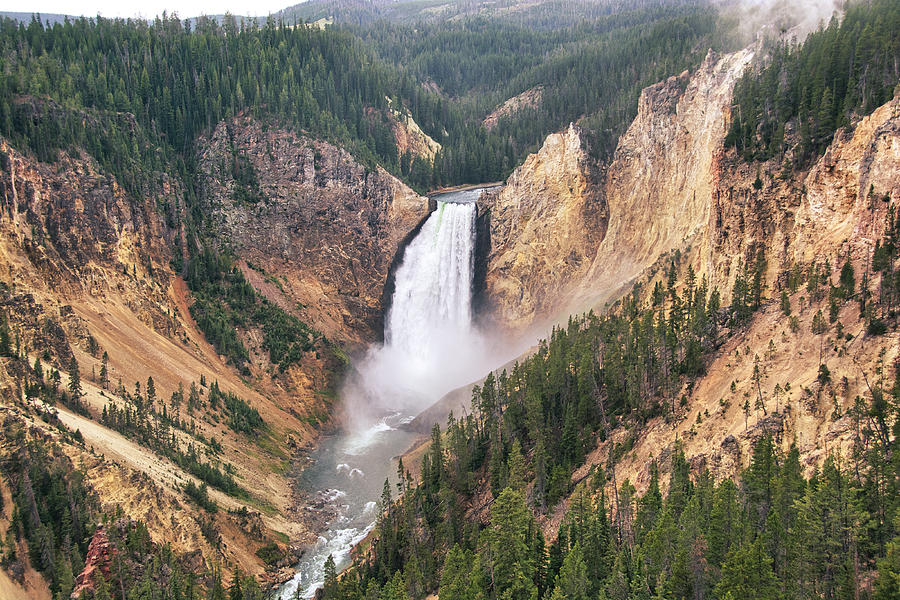 Lower Falls Of The Yellowstone Photograph By Marc Wormser - Fine Art 