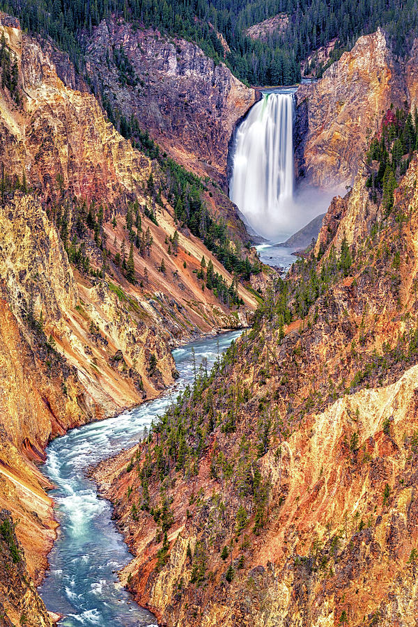 Lower Falls of the Yellowstone Photograph by Stephen Stookey