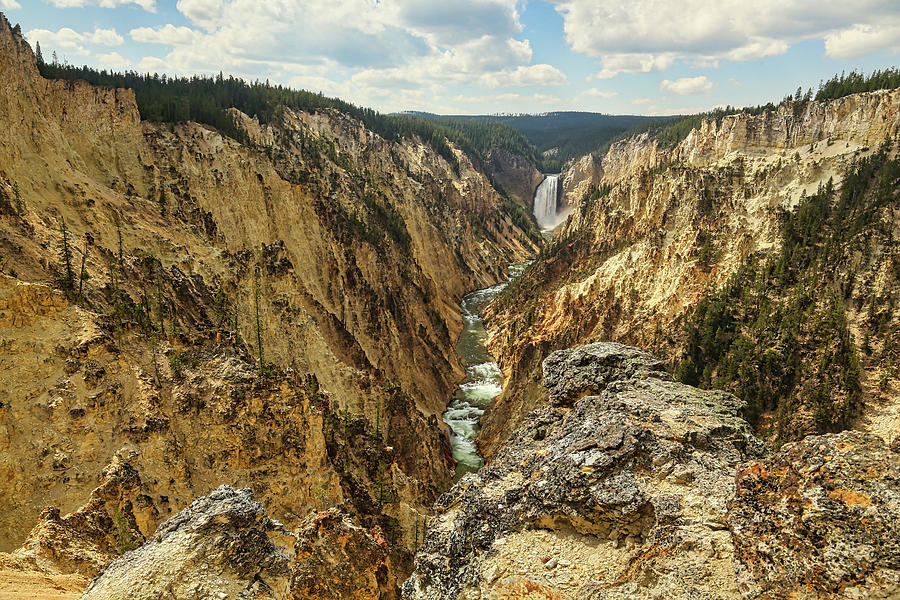 Lower Falls of Yellowstone Artist Point 1 Photograph by Judy Vincent