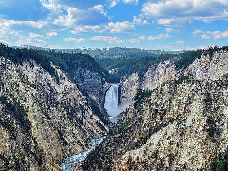 Lower Falls of Yellowstone Artist Point 2 Photograph by Judy Vincent