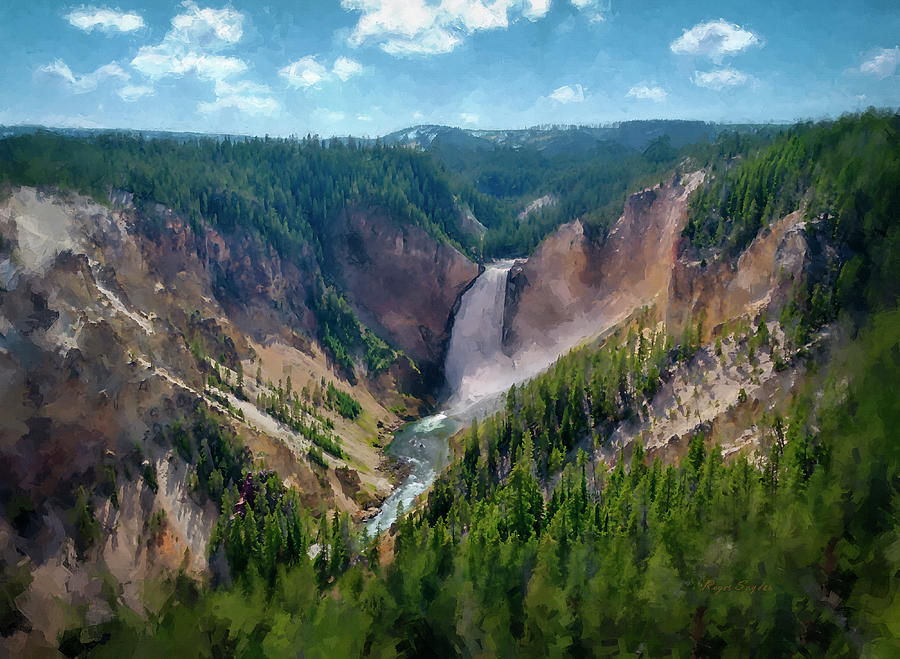 Lower Falls of Yellowstone Photograph by Roger Snyder
