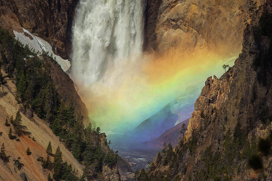Lower Falls Rainbow Photograph
