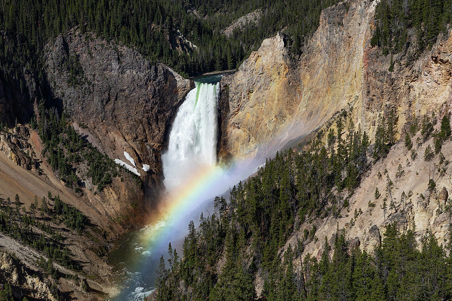 Lower Falls Rainbow Photograph by James Marvin Phelps