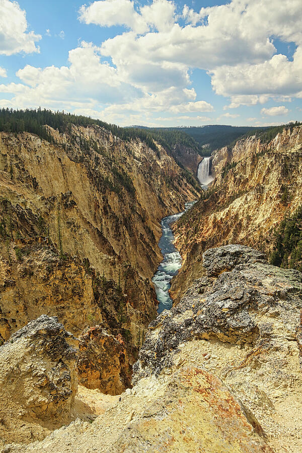 Lower Falls View from Artist Point Vertical Photograph by Judy Vincent ...