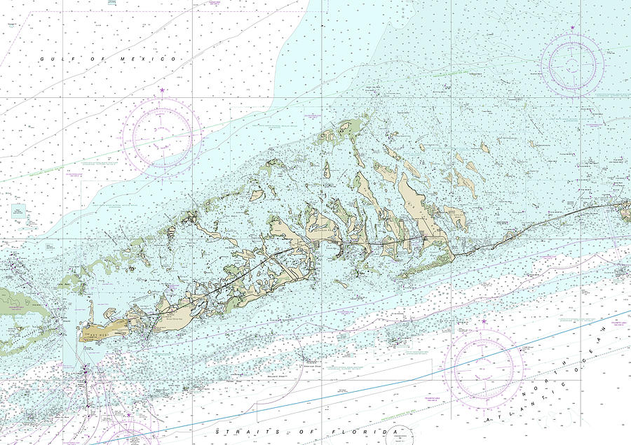 Lower Florida Keys Nautical Chart Big Pine Key To Key West Sea Koast 